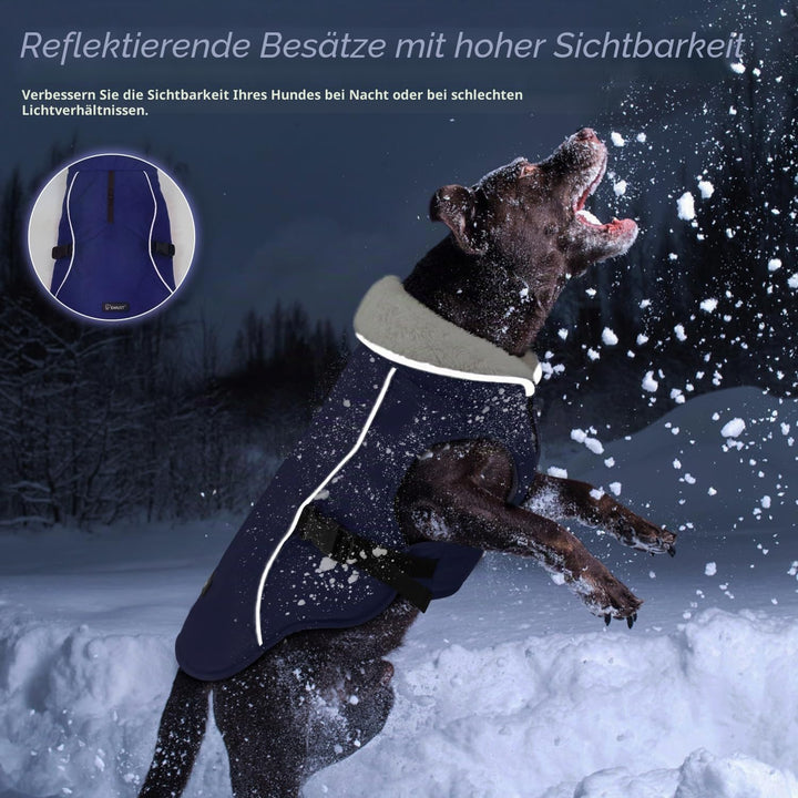EMUST Hundemantel, Winter, wasserdichte Hunde-Schneejacke für den Winter, verstellbar, für kleine/mi