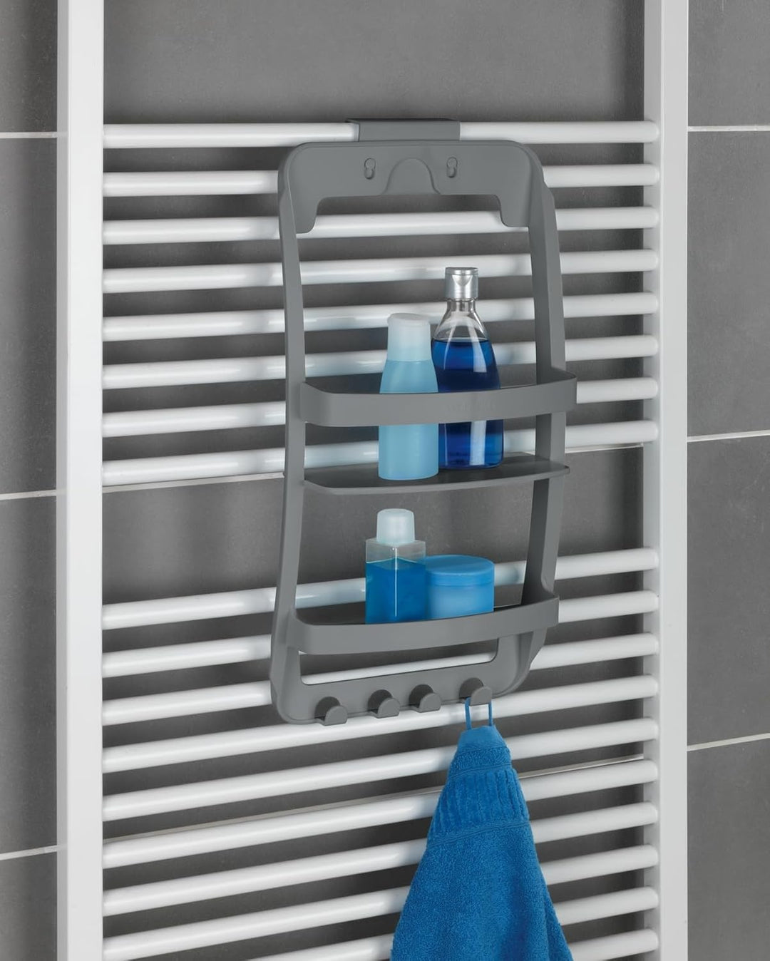 WENKO Badregal Universal, Anthrazit Grau, Grau