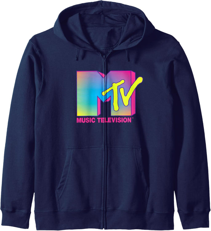 MTV 90er Jahre Helles Rosa Neon Kapuzenjacke
