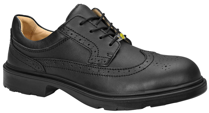 ELTEN Sicherheitsschuhe OFFICER ESD S2, Damen und Herren, Leder, Stahlkappe, leicht, elegant, Schwar