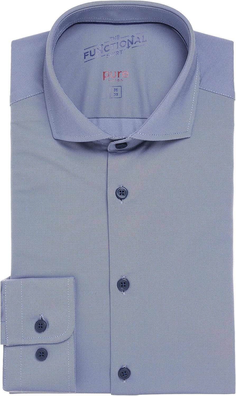 pure h. tico Herren Hemd 39 Uni Mittelblau, 39 Uni Mittelblau