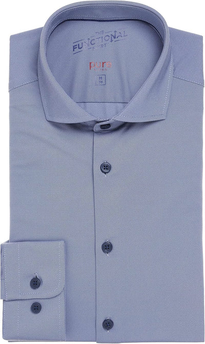 pure h. tico Herren Hemd 40 Uni Mittelblau, 40 Uni Mittelblau