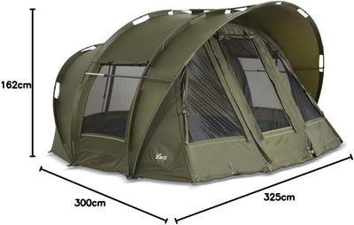Lucx® Leopard Bivvy + Winterskin 2-3 Mann Angelzelt + Überwurf 2 bis 3 Personen Karpfenzelt + Overwr