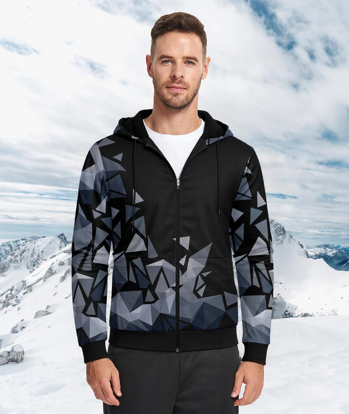 JACKETOWN Herren Kapuzenpullover Sweatshirt Reissverschluss Sweatjacke Gefüttert Hoodie Warm Fleece