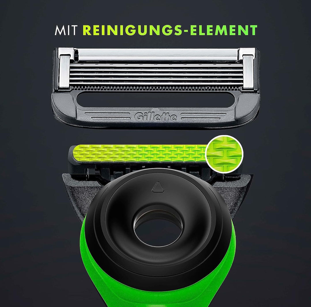 Gillette Labs Rasierklingen, 6 Ersatzklingen für Nassrasierer Herren und Heated Razor mit Reinigungs