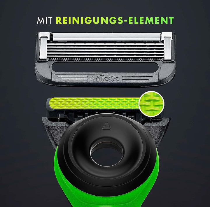 Gillette Labs Rasierklingen, 6 Ersatzklingen für Nassrasierer Herren und Heated Razor mit Reinigungs