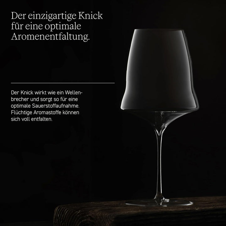 Josephinenhütte - Josephine No 3 - Red - handgefertigt - Rotweinglas - 1er Set, 1er Set