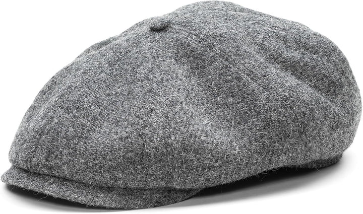 Sterkowski Modell Shelby | Harris Tweed Schiebermütze für Herren | Warm Elegant 100% Wolle Zeitungsj