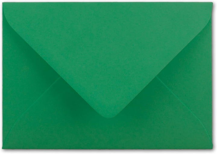1000x kleine Umschläge in Grün DIN C7 8,1 x 11,4 cm mit Spitzklappe und Nassklebung in 80 g/m² - kle