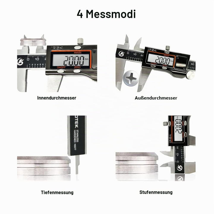 KETOTEK Messschieber Digital Schieblehre IP54 Wasserdichte Staubdicht, Elektronische Edelstahl Messl