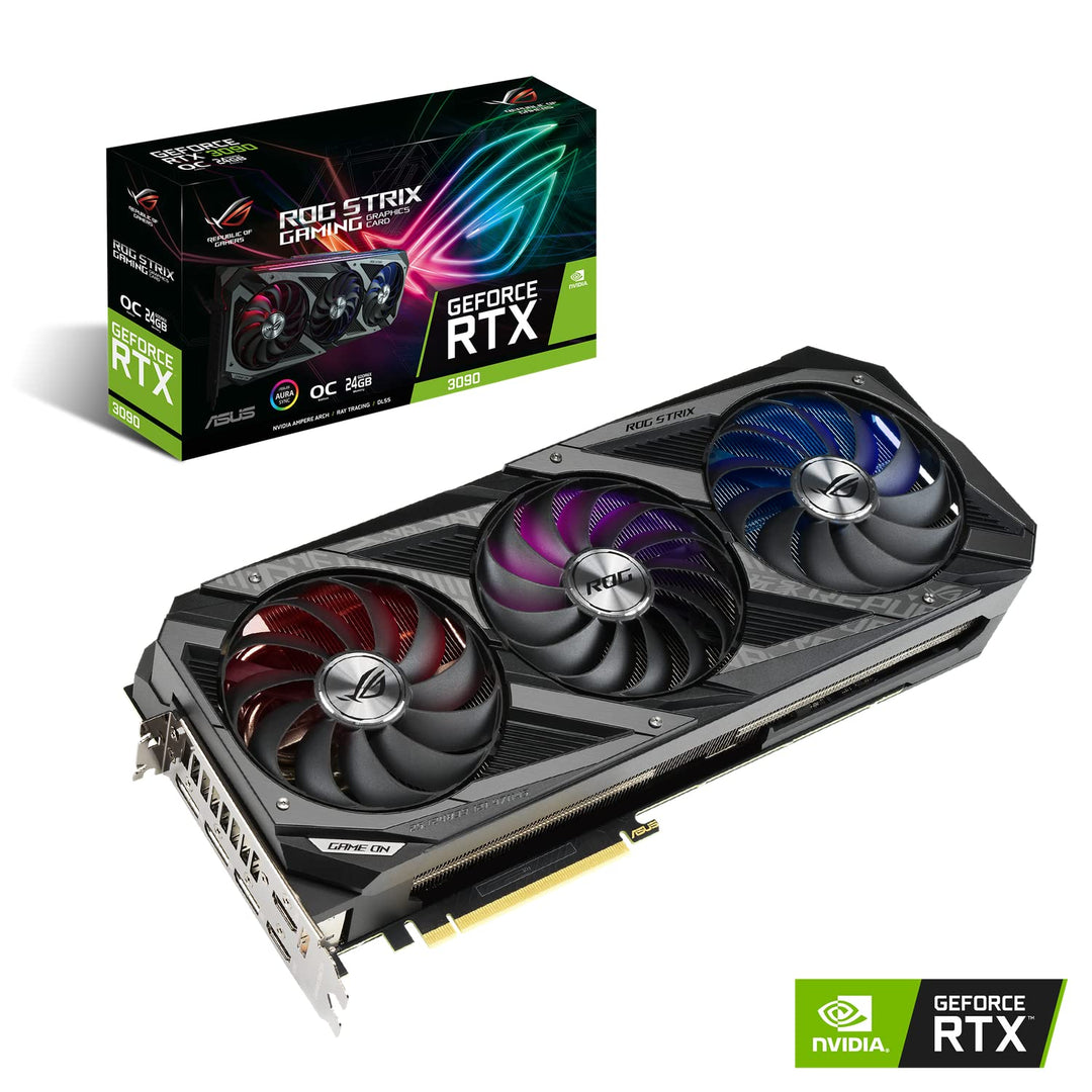 ASUS ROG Strix GeForce RTX 3090 24 GB OC Version Gaming Grafikkarte (Nvidia Ampere, PCIe 4.0, GDDR6X