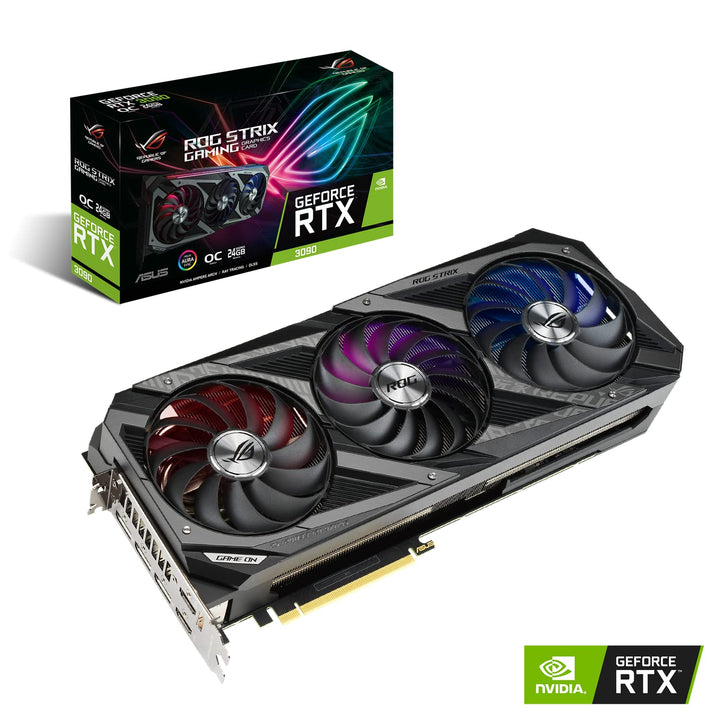 ASUS ROG Strix GeForce RTX 3090 24 GB OC Version Gaming Grafikkarte (Nvidia Ampere, PCIe 4.0, GDDR6X