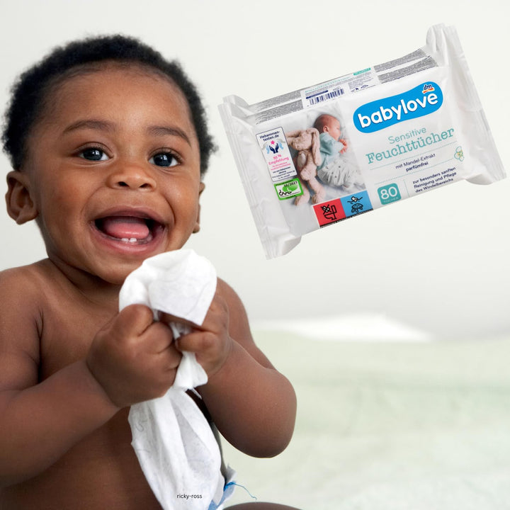 babylove Vorteils Pack Feuchttücher sensitive, 12 x 80 Stück, = 960 Stück