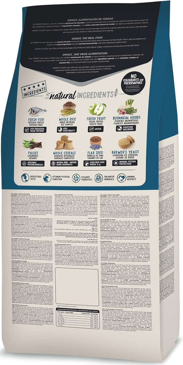 20kg Ownat Classic Dog Fish Hundefutter