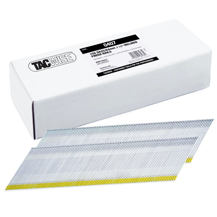 TACWISE 0407 verzinkte gewinkelte Stauchkopfnägel, Typ DA 15G / 64 mm, D‘-Kopf, Packung mit 4000 Stü