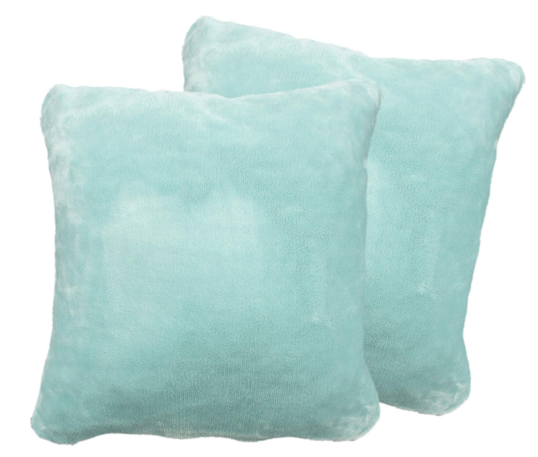 2er Pack Kuschelkissen Premium Cashmere Feeling Kissen 50x50 cm Flauschiges Sofakissen (Aqua), Aqua