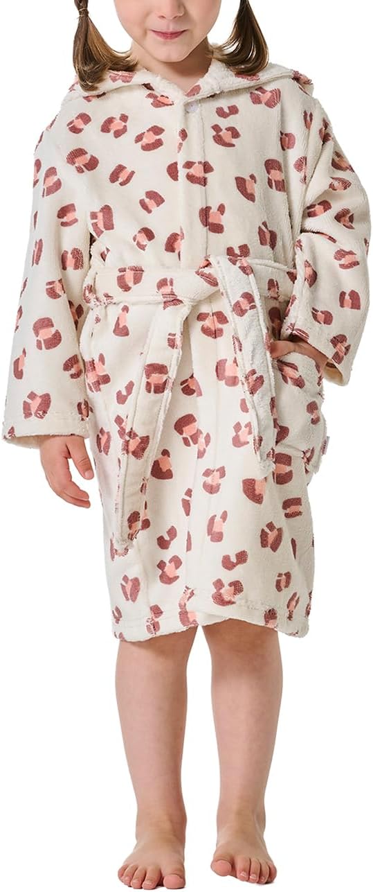 Schiesser Jungen Bademantel - Velour - Grösse 92 bis 140 128 off-white_181831, 128 off-white_181831