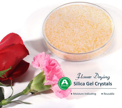 wisedry Silicagel für Trocknen Blümen 5 LBS (2.2KG), Feine Kristalle < 1mm, Silica Gel mit Indikator