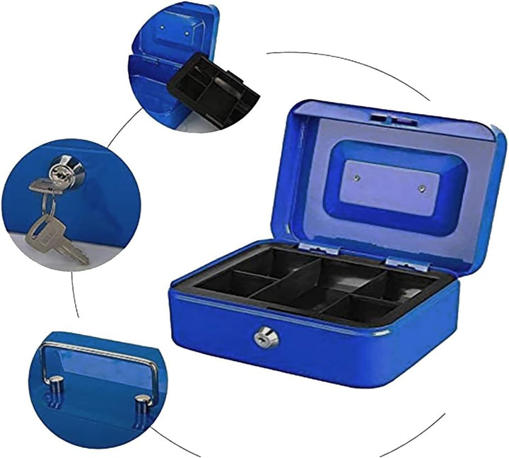 Kippen 10033B4 Geldkassette Blau, Masse: 300 x 240 x 90 mm