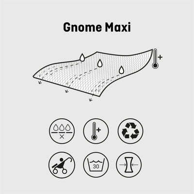 Gnome Maxi 200 | Universeller Fusssack für alle Kinderwagen Modellen| Wasserdichte Thermofusssak für