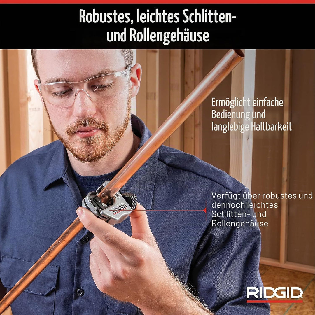 Ridgid 86127 Modell 118 Rohrschneider für enge Räume, 0,25 Zoll bis 1,13 Zoll (6 bis 28 mm) 1-Pack,