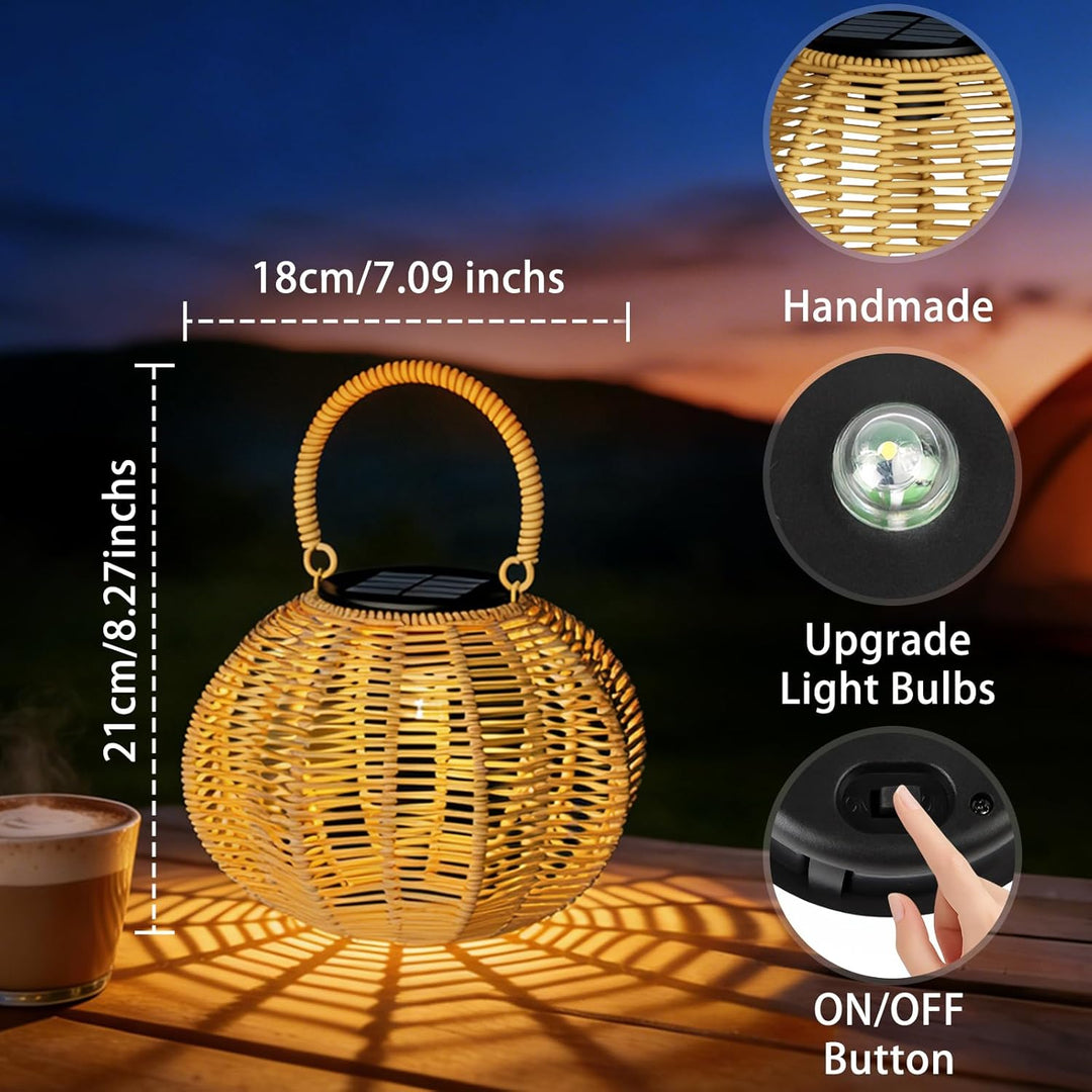 Solarlampen für Aussen Hängend, 1 Stück IP65 Wasserdicht Solarleuchten für Aussen, Geeignet Balkon D