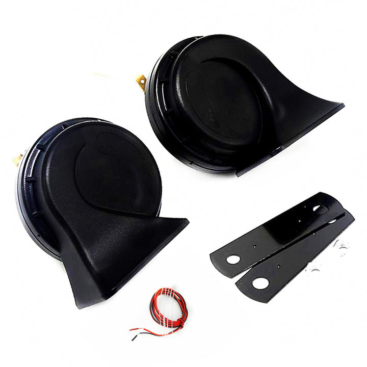 Autohupe Car Horn Autoschneckenhörner 130DB LKW-Hupe Lufthorn Doppeltonlautsprecher Schwarzes elektr