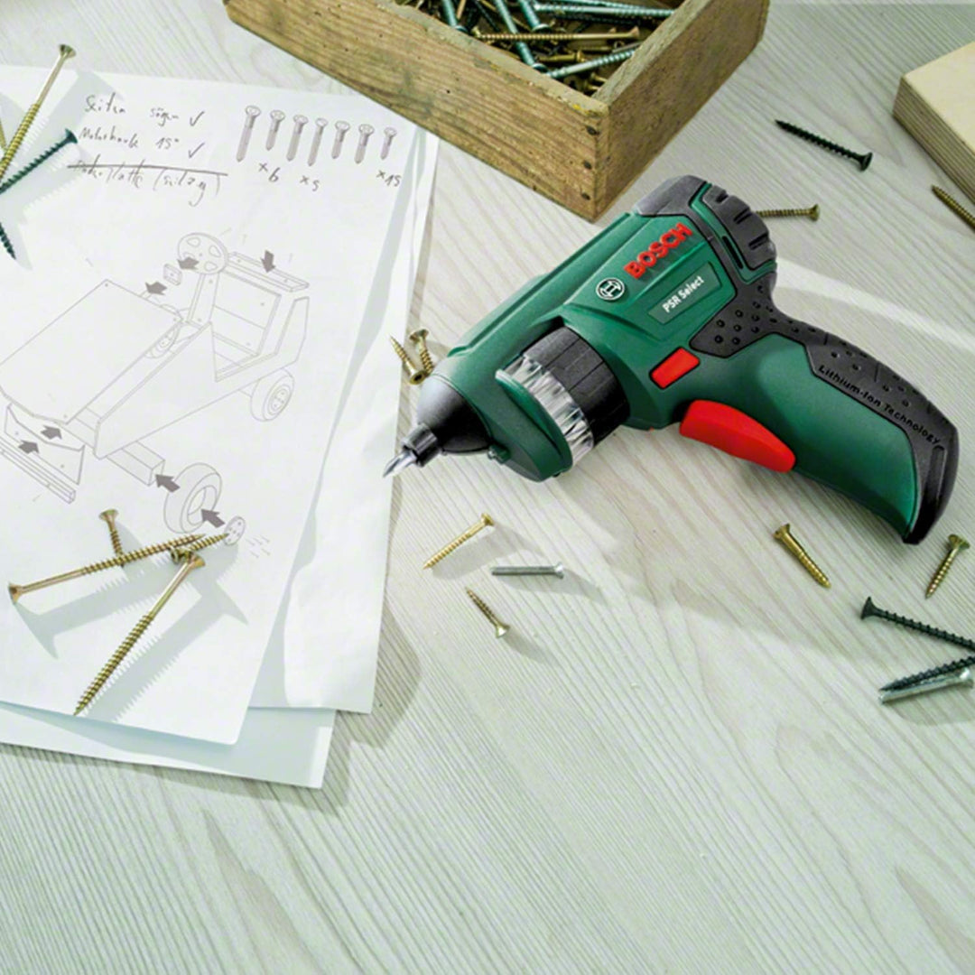 Bosch Home and Garden 0603977005 Akkuschrauber PSR Select (1,5 Ah, 3,6 Volt System, mit Micro USB, i