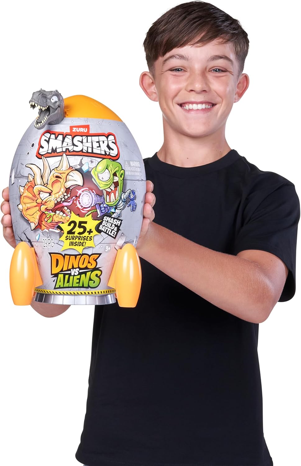 Smashers Dino vs Aliens Medium (Spinosaurus) von ZURU, aufschlagbares Spielzeug-Ei für Jungen, SPINO
