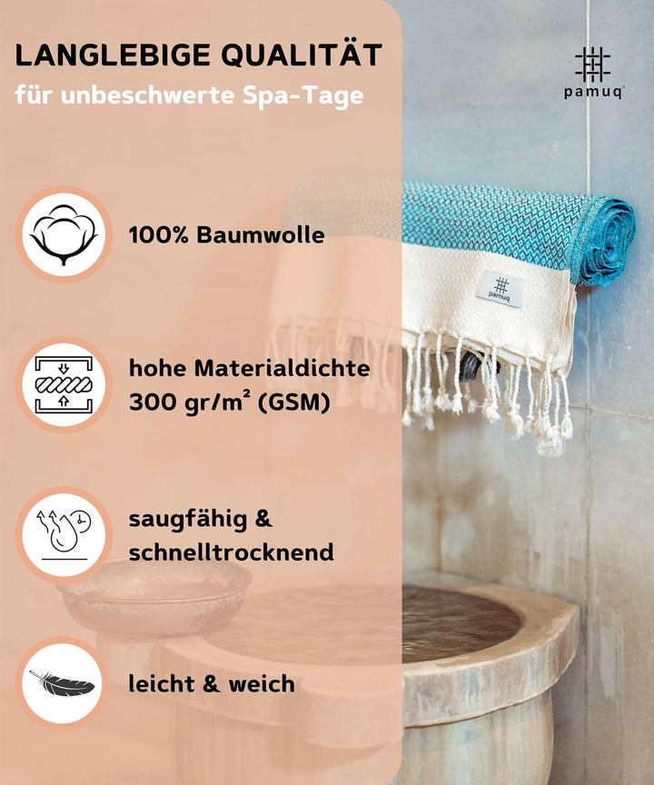 Strandtuch XXL Saunatuch Badetuch Hamamtuch Gross Baumwolle Duschtuch Pestemal Handtuch Fouta Pareo
