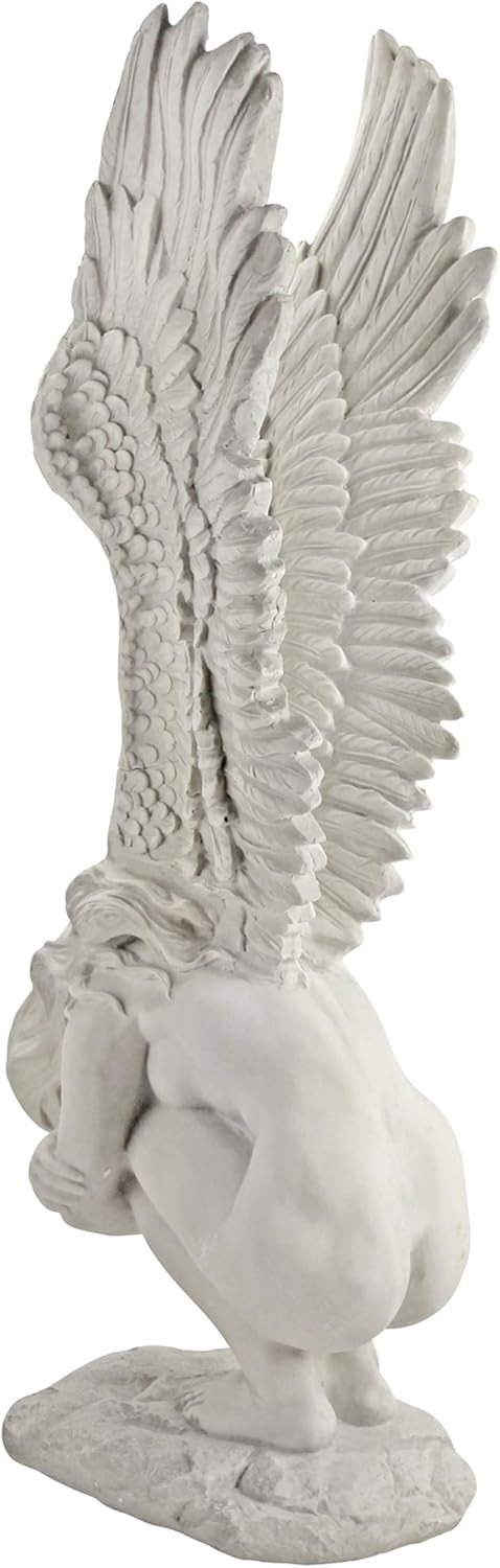 Design Toscano Engelsfigur, elfenbeinfarben, Masse: 28 x 20,5 x 77,5 cm, Elfenbein 28x20.5x77.5 cm,