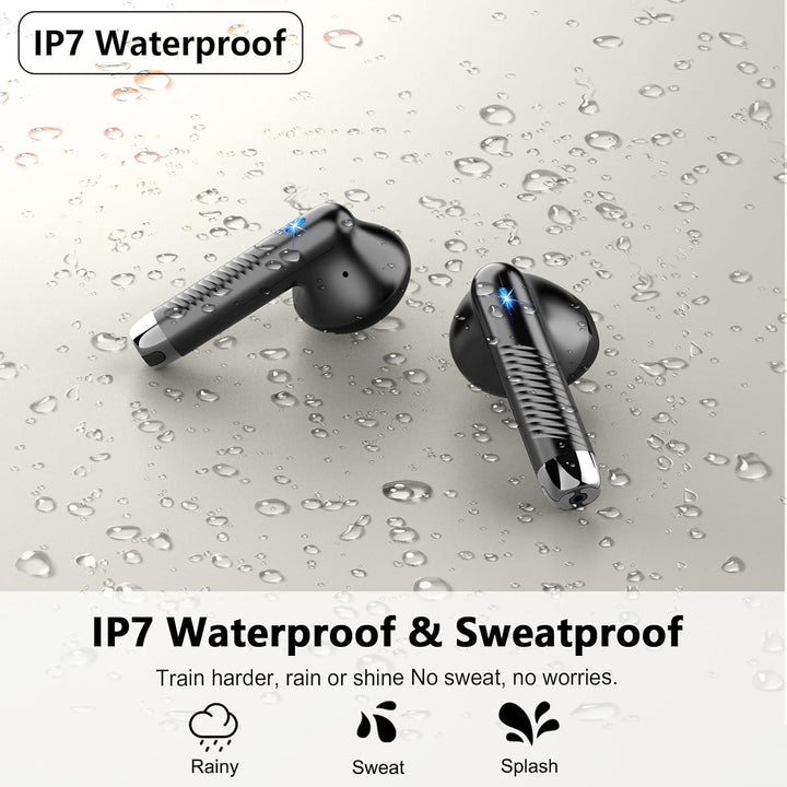 Bluetooth 5.4 Kopfhörer, 2026 Neu In-Ear Kopfhörer Kabellos Bluetooth | 6D Tiefer Bass/56H Kabellose
