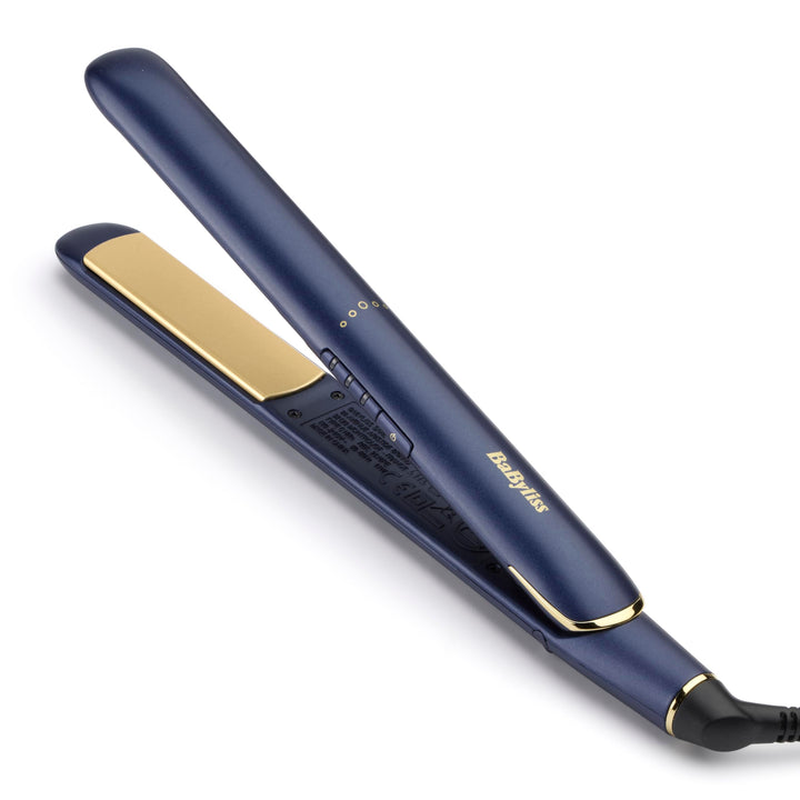 BaByliss Midnight Luxe Glätteisen - Titanium Ceramic Floating Plates für sanftes Gleiten, schnelles
