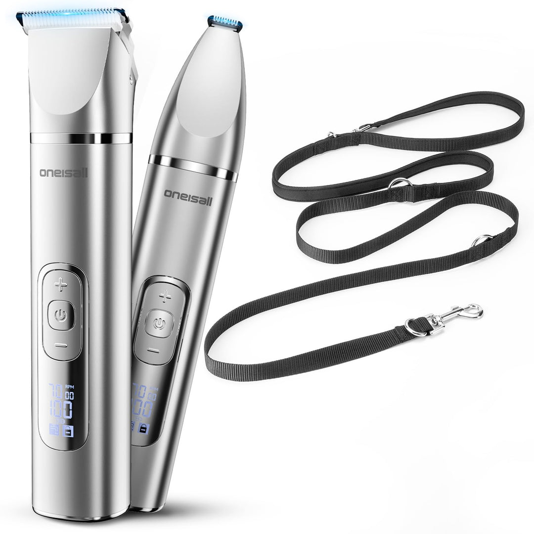 oneisall 4 in 1 Hundeschermaschine Set, Leise Pfotentrimmer/krallenschneider für Hunde+ oneisall Fre
