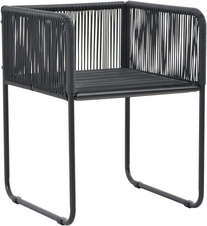 WIFESE 4 STK. Gartenstühle mit Kissen BalkonmöBel GartenmöBel Set Gartenstuhl StapelstüHle Rattan Ga