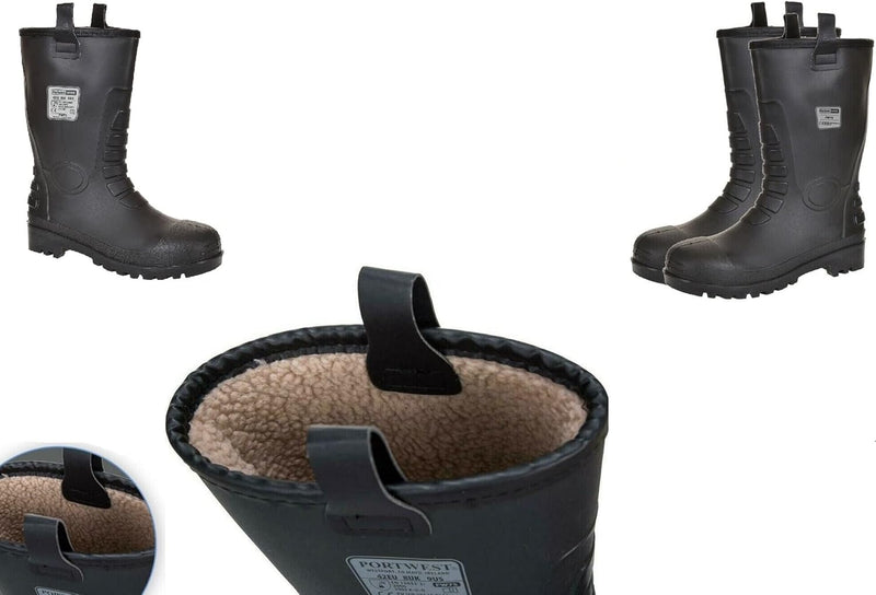 Portwest Neptune Rigger Sicherheitsstiefel S5 CI, Grösse: 40, Farbe: Schwarz, FW75BKR40 Schwarz 40 E