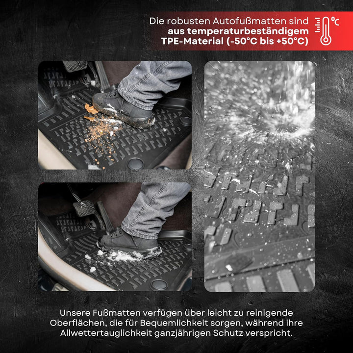 fussmattenprofi.com 3D Auto Gummimatten Set für Ford Focus 2 Baujahr 2005-2010 | Allwetter Geruchlos