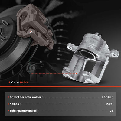 Frankberg Bremssattel Bremszange Vorderachse Rechts Kompatibel mit Lacetti J200 1.4L-2.0L 2005-2013