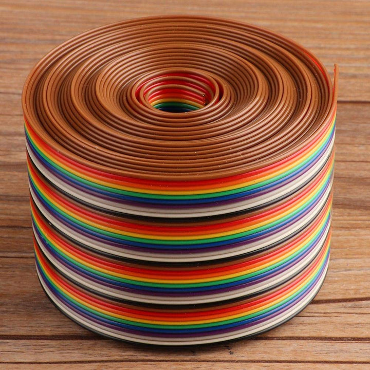 1,27 mm Rainbow Color Flachbandkabel, Abstand Pitch Kabel 40 P Flachbandkabel Drahtbreite 5,08 cm(5m