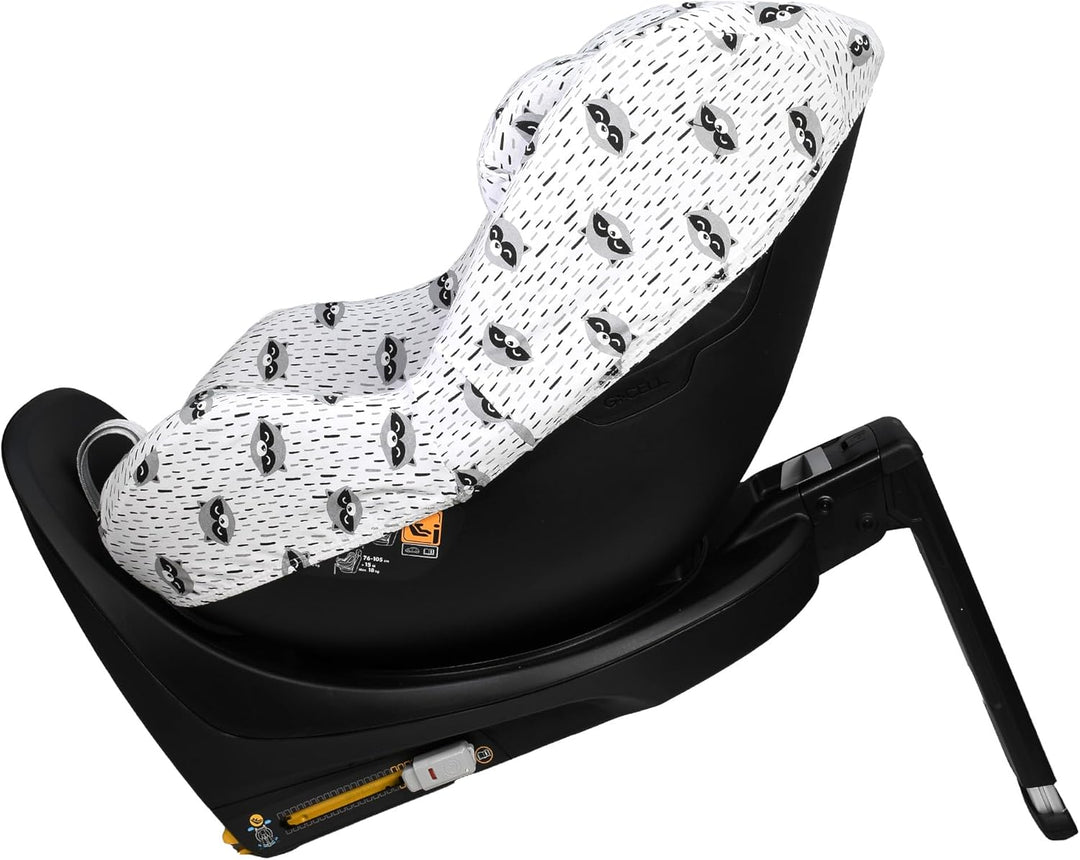 JYOKO Kids Bezug für Autositz kompatibel mit Maxi Cosi (Raccoon, Maxi Cosi Mica Eco I-Size)