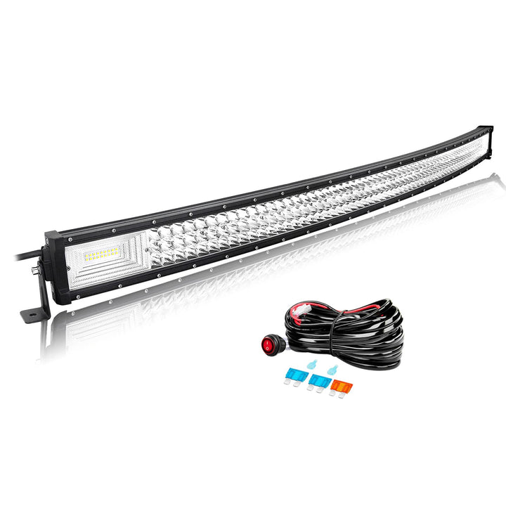 Willpower 50 Zoll 127CM 648W Led Arbeitsscheinwerfer Bar Gebogen Led Scheinwerfer 12V 24V Flutlicht