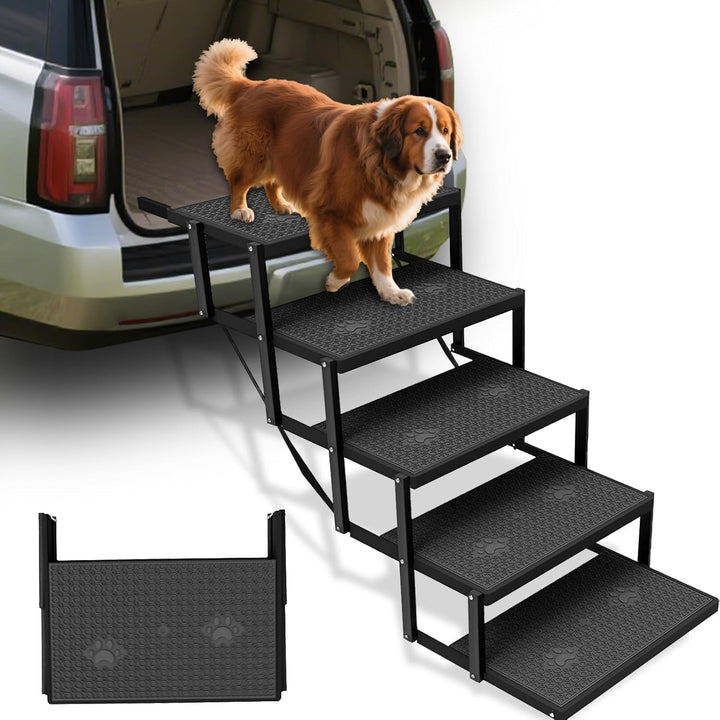 Hundetreppe Auto Klappbarfür kleine Hunde, Hunderampe Auto mit erhöhter Tragfähigkeit, Hunderampe Au