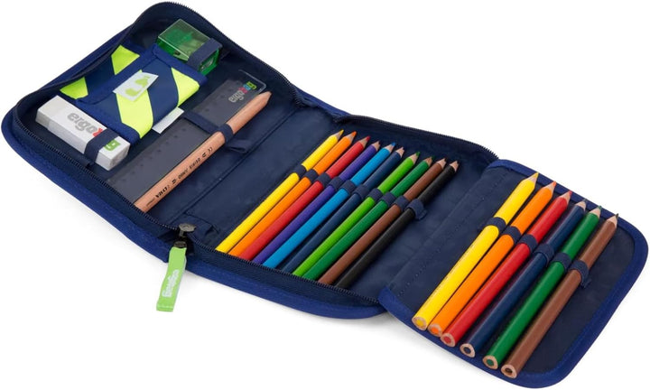 ergobag Federmäppchen Set 22-teilig, Lyra Buntstifte, Stundenplan-Fach, Kleingeld Fach, Lineal Einhe