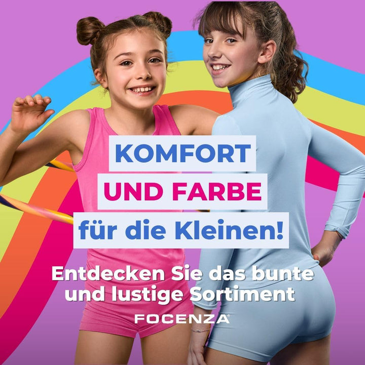 FOCENZA Top für Mädchen aus Mikrofaser, elastisch und bequem, ideal für Gymnastik und Sport, Multipa