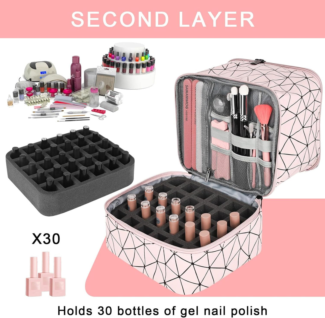 Nagellack Aufbewahrung Organizer Tasche, Doppelschicht Nagellack Aufbewahrungsbox Tasche Organizer f