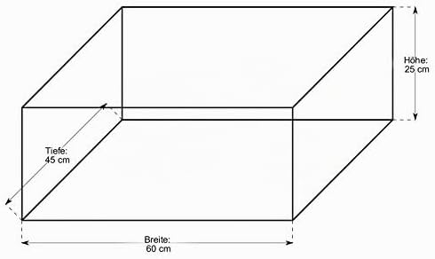 Backideen Regalkorb rechteckig, braun, T 45cm x B 60cm x H 25cm