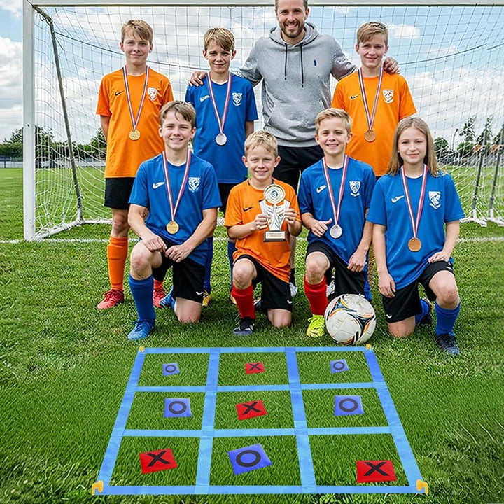 Mineup Riesiges Tic Tac Toe, 1.2m Giant Tic Tac Toe Game, Sitzsack-Wurfspiele für Kinder und Erwachs