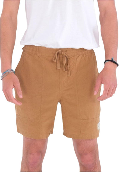 Hurley Herren Bermuda Shorts Baja Linen Volley 17' M Goldene Doodle, M Goldene Doodle