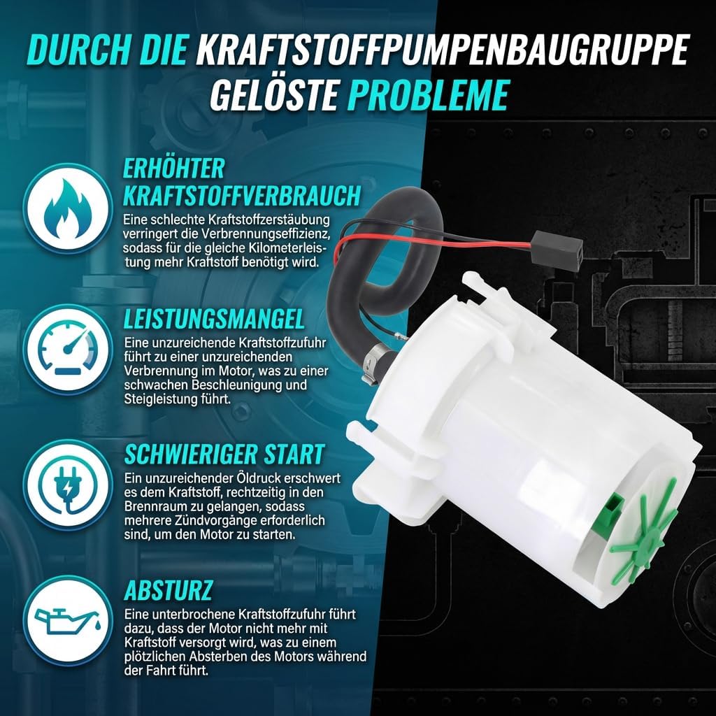 Dokili Kraftstoff Fördereinheit Benzinpumpe für OPEL Corsa C 1.0 1.2 1.2 16V 1.4 1.8