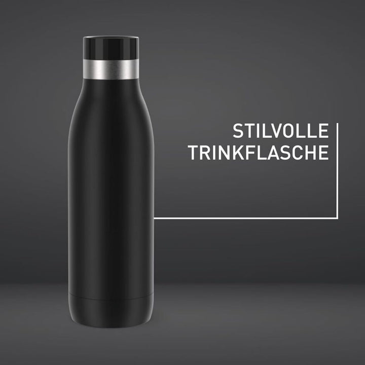 Emsa N31101 Bludrop Color Trinkflasche | 0,5 Liter | 100% dicht | Quick-Press Verschluss | Ergonomis